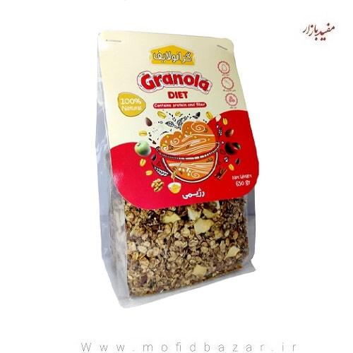 گرانولا رژیمی پاکتی650 گرمی