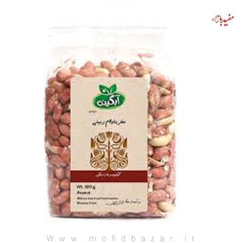 بادام زمینی آبگینه 500 گرمی