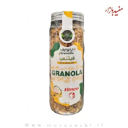 گرانولا فیتنس شیشه ای 380 گرم گرانولایف